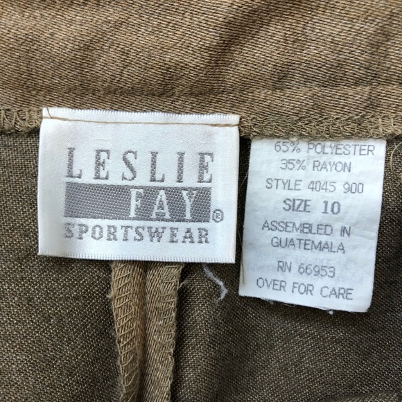 Leslie Fay Vintage Wide Leg High Waisted Pant - Picture 5 of 5